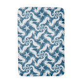 Zeepaard en zeeduivel - Blue Sealife Pattern Badmat (Voorkant Verticaal)