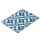 Zeepaard en zeeduivel - Blue Sealife Pattern Notitieboek (Linkerzijde)