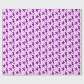Zeepaard en zeester - amethyst en orchidee cadeaupapier (Vlak)