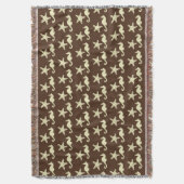 Zeepaard en zeester — donkerbruin en beige deken (Voorkant Verticaal)
