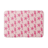 Zeepaard en zeester - koraalroze badmat (Voorkant)