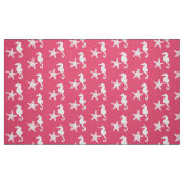 Zeepaard en zeester - koraalroze en wit stof (Fat Quarter)