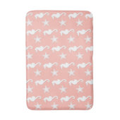 Zeepaard en zeester - Licht koraalroze Badmat (Voorkant Verticaal)