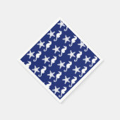 Zeepaard en zeester - marineblauw en wit servetten (Hoek)
