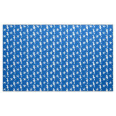 Zeepaard en zeester - wit op kobalblauw stof (Yard (91,4 cm))