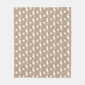 Zeepaard en zeester - wit op tauptan fleece deken (Voorkant)