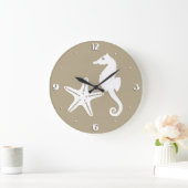 Zeepaard en zeester - wit op tauptan grote klok (Huis)