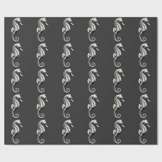 Zeepaard kunst cadeaupapier (Vlak)