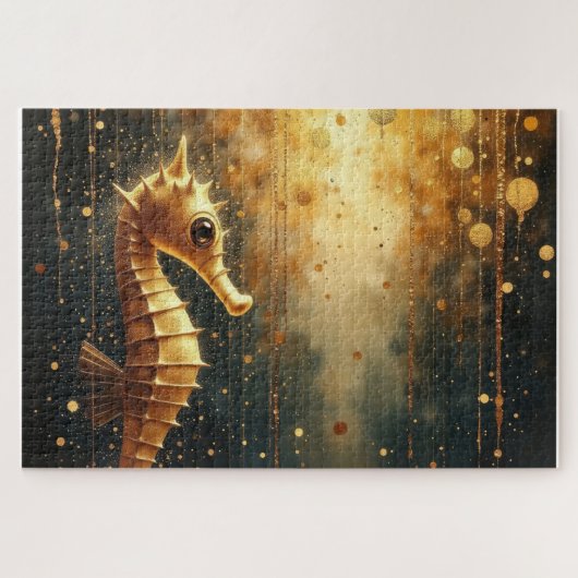 zeepaard kunst legpuzzel (Horizontaal)