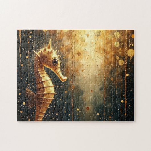 zeepaard kunst legpuzzel (Horizontaal)