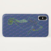Zeepaard kunst, Zeepaarden  iPhone X, Naakt Case-Mate iPhone Case (Achterkant (horizontaal))