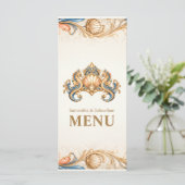 Zeepaard luxe strand menu vintage kam (Staand voorkant)
