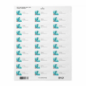 Zeepaard Onder Zee Kuststrand Etiket (Full Sheet)