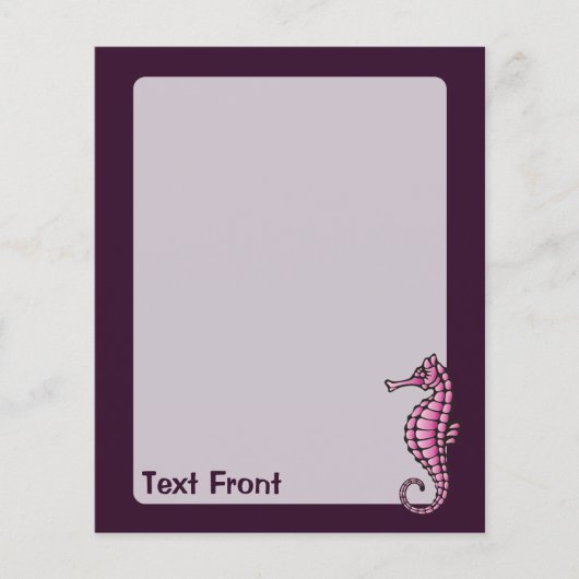 Zeepaard Roze Flyer (Voorkant)