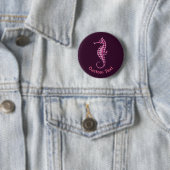 Zeepaard Roze Ronde Button 5,7 Cm (In situ)