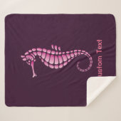 Zeepaard Roze Sherpa Deken (Voorkant (horizontaal))
