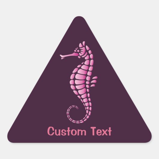 Zeepaard Roze Sticker (Voorkant)