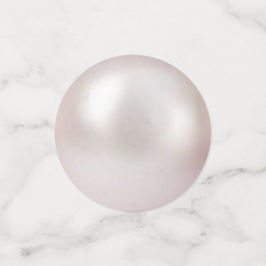 Zeepaard, schelp, sterren op marinesblauwe en witt confetti (Kleine voorkant)