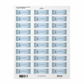 Zeepaard strand bruiloft retouradresstickers etiket (Full Sheet)