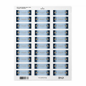 Zeepaard strand bruiloft retouradresstickers etiket (Full Sheet)