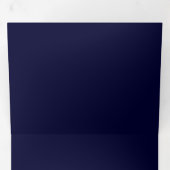 Zeepaard van kristal ijs op blauwe achtergrond drieluik wenskaart (Binnenzijde eerst)