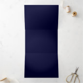 Zeepaard van kristal ijs op blauwe achtergrond drieluik wenskaart (Binnen)