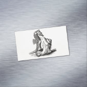  zeepaard Zee Horse Trumpet Shell Beach Visitekaartje Magneet (Voorbeeld)