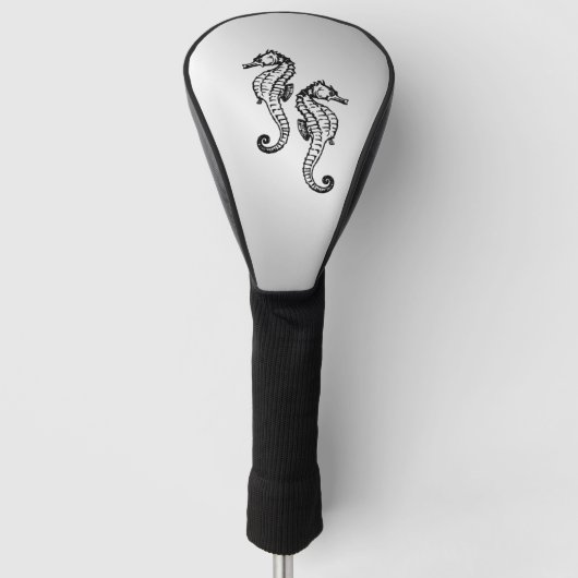 Zeepaard Zilver Golfheadcover (Voorkant)