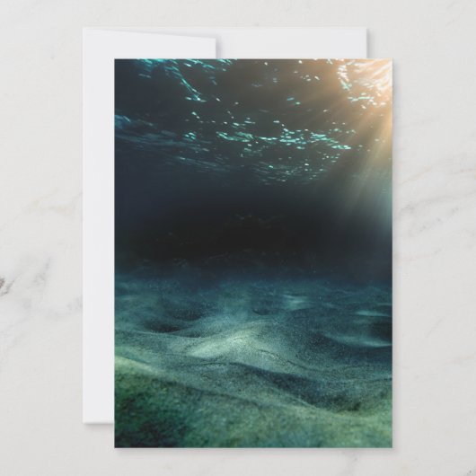 Zeepaardaquarium nautische oceaan bruiloft kaart (Achterkant)