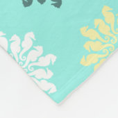 Zeepaarddrijvers Aquamarine Fleece Blanket (Hoek)