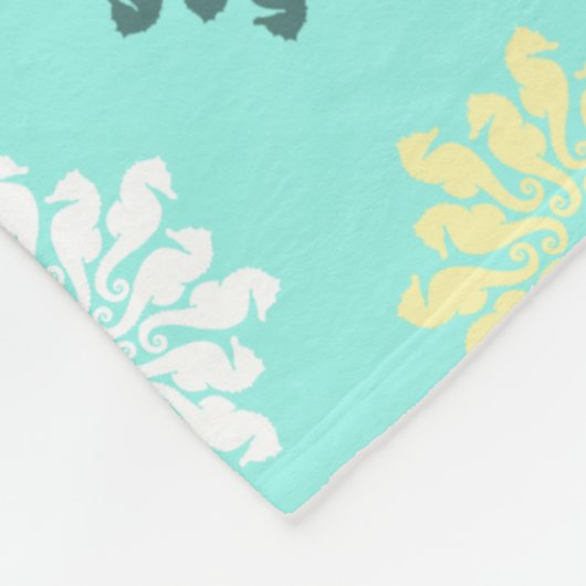 Zeepaarddrijvers Aquamarine Fleece Blanket (Hoek)