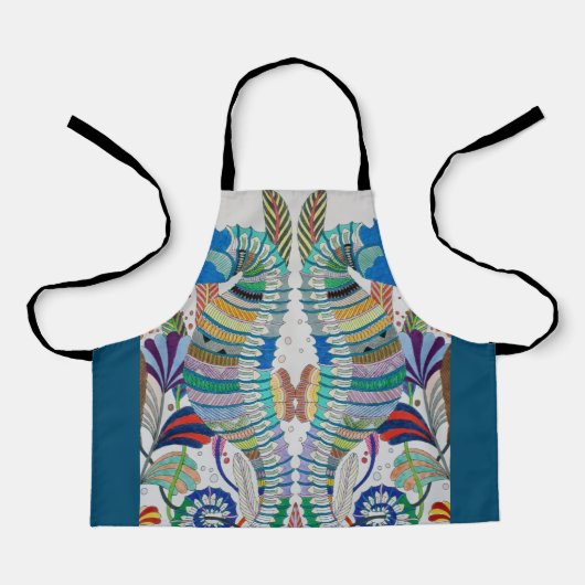Zeepaarden All-Over Print Schort (Voorkant)