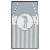 Zeepaarden Blauw Klassieke Naustische Elegantie Klein Cadeauzakje (Achterkant)