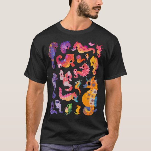 Zeepaarden - donker t-shirt (Voorkant)