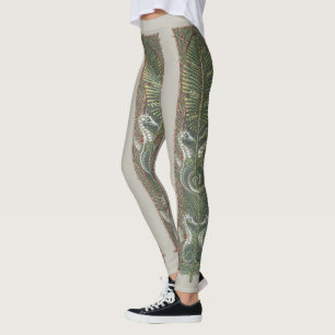 Zeepaarden en Zeewier, Vintage Art Nouveau Leggings