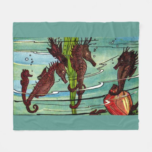 zeepaarden fleece deken (Voorkant (Horizontaal))