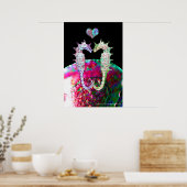 ZEepaARDEN IN DE LIEFDE EN ROZE PARELMOER Poster (Keuken)