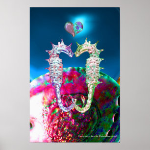 ZEepaARDEN IN LOVE EN ROZE BLAUWE PARELMOER Poster
