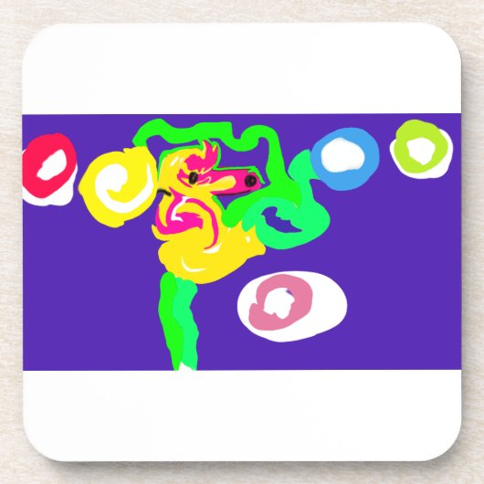 Zeepaarden kunst koning  bier onderzetter (Voorkant)
