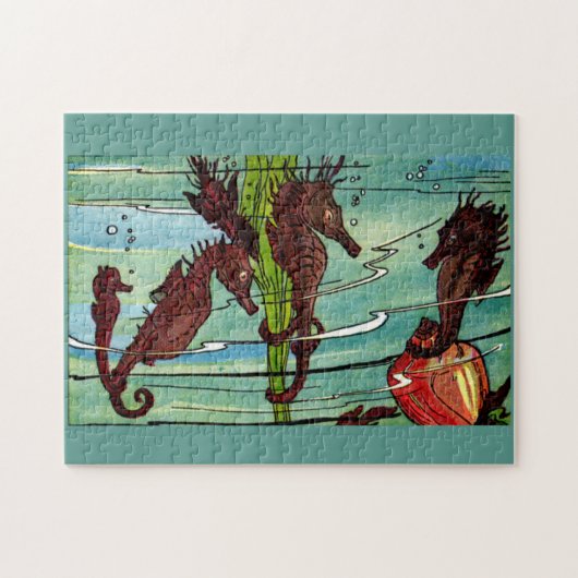 zeepaarden legpuzzel (Horizontaal)