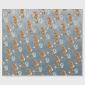 zeepaarden onder het diepblauw Zee Cadeaupapier (Vlak)