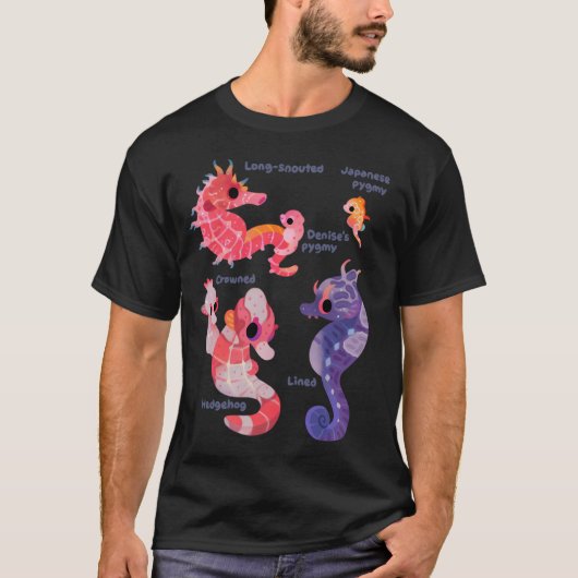 Zeepaarden - pastel t-shirt (Voorkant)