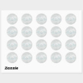 Zeepaarden & Schelpen Strand Bruiloft Favor Ronde Sticker (Vel)