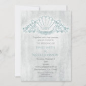 Zeepaarden & Strand Bruiloft Uitnodigingen met Sch (Voorkant)