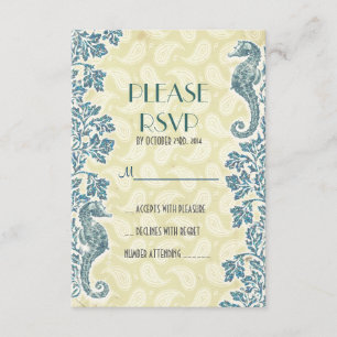 zeepaarden strandbruiloft RSVP