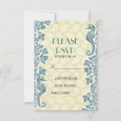 zeepaarden strandbruiloft RSVP (Voorkant)