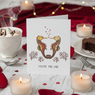 Zeepaarden Valentijnsdag Kaart