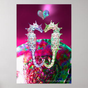 ZEepaARDEN VERLIEFDE ROZE FUCHSIA PARELMOER Poster