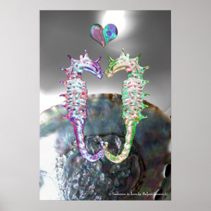 ZEepaARDEN VERLIEFDE ROZE FUCHSIA PARELMOER Poster