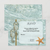 Zeepaarden Zeevaart Trouwkaart RSVP Kaart (Voorkant / Achterkant)